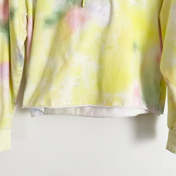 ALICE + OLIVIA Niki Tie Dye Funnel Neck Cropped Hoodie Small S - Picture 5 of 9